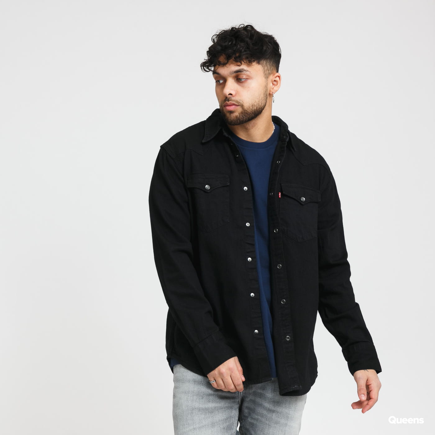 Košeľa Levi's Barstow Western Standard marble Čierna | 85744-0002, 0