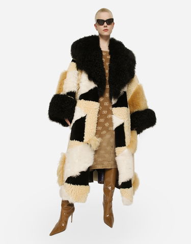 Kabáty Dolce & Gabbana Long Patchwork Sheepskin Coat Rôznofarebný | F0V9GFGDBWXS9000, 1