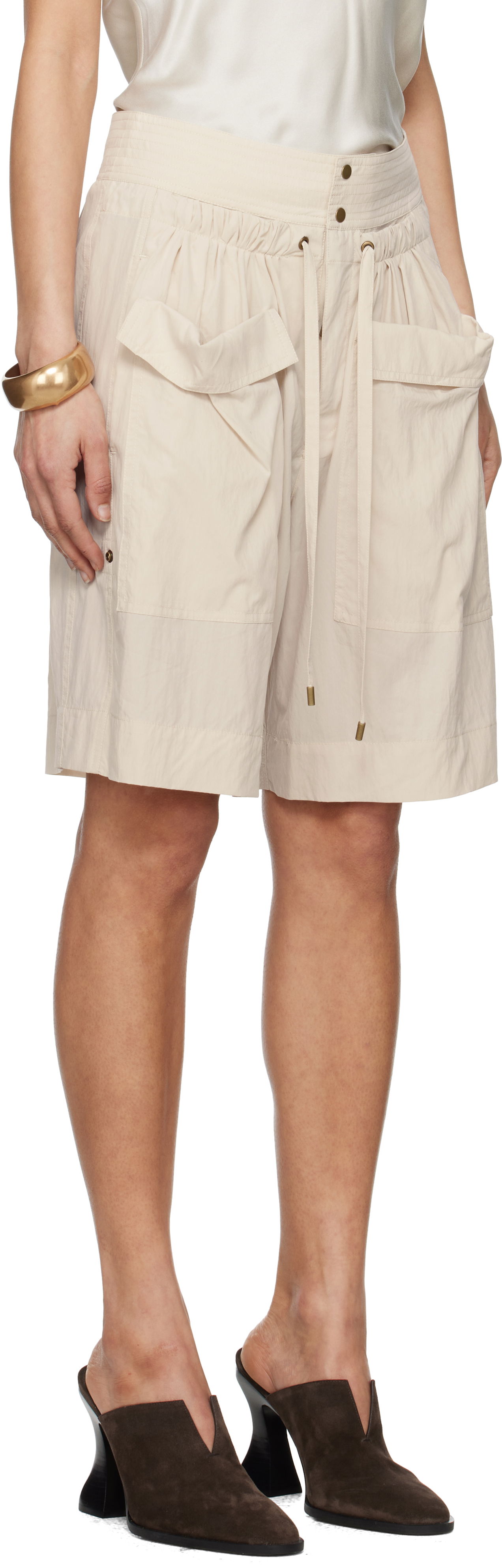 Šortky ISABEL MARANT Isabel Marant Gabriela Casual Shorts Béžová | SH0232FA-C2G01I, 1