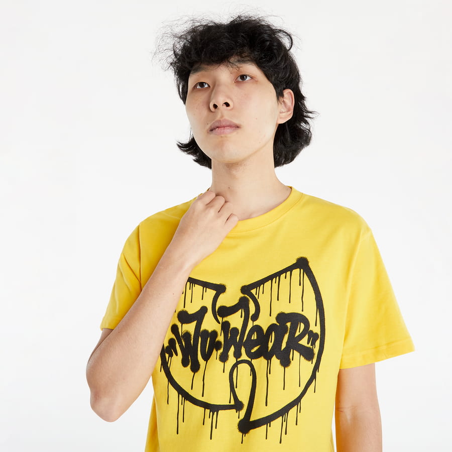 Tričko Urban Classics Wu Wear Dripping Logo Tee Žltá | WU054, 1