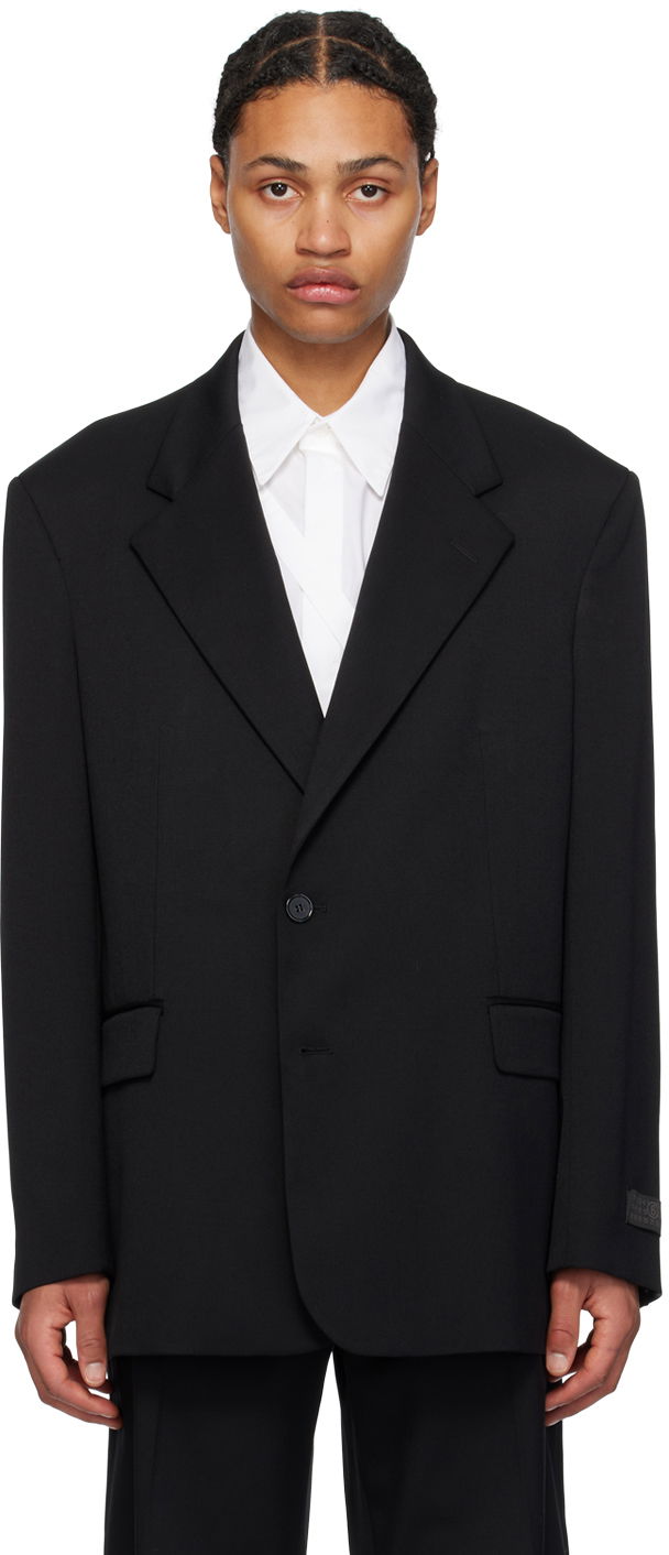 Kabáty Maison Margiela MM6 Patch Blazer Čierna | SH0BN0008 S47848