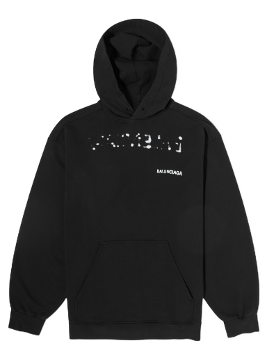 Mikina Balenciaga Bleed Logo Popover Hoodie Čierna | 600583-TOVO6-1070