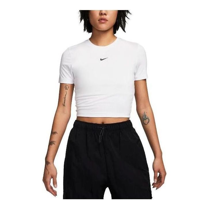 Crop Top Nike Sportswear Essential Slim-Fit Crop T-Shirt Biela | FB2874-100, 0