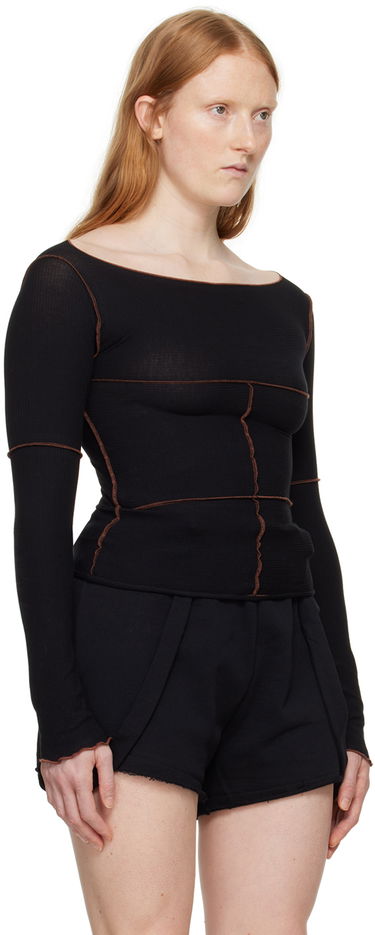 Sveter Baserange Baserange Cinder Long Sleeve T-Shirt Čierna | TOCL-RB-SU24, 1
