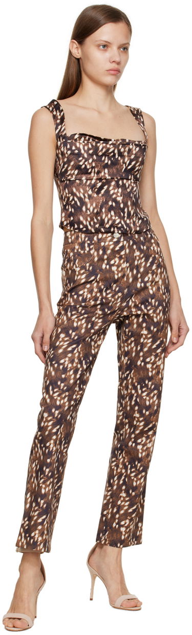 Nohavice Miaou Miaou Junior Printed Trousers Hnedá | 1010SCBMB, 3