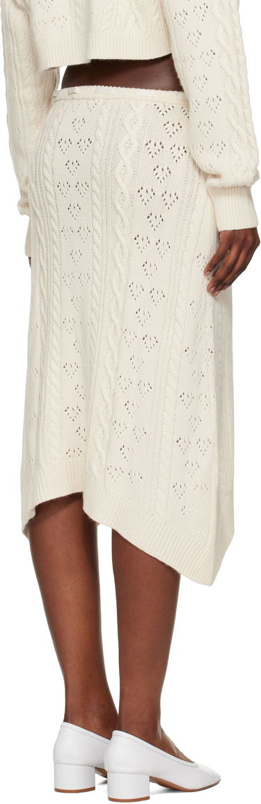 Sukňa GUIZIO Noah Wool Cable Knit Midi Skirt Biela | H25310S020, 2