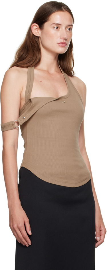 Tielko Courrèges Courrèges Asymmetric Buckle Tank Top Biela | 325JDE143JS0194, 4