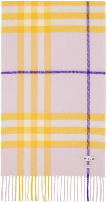 Šál Burberry Check Cashmere Scarf Purple / Yellow Fialová | 8079556, 1