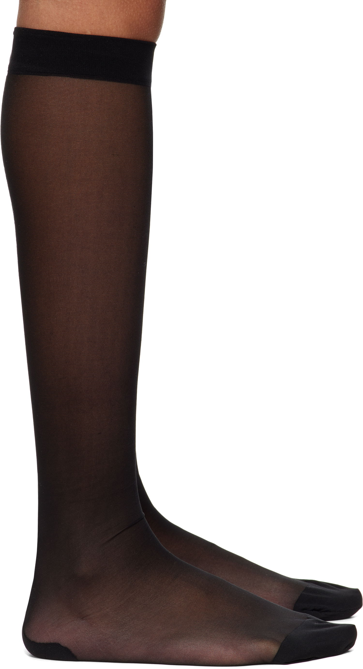 Ponožky Dolce & Gabbana Dolce&Gabbana Three-Pack Logo Nylon Knee-High Socks Čierna | O4A44T ON02S, 0