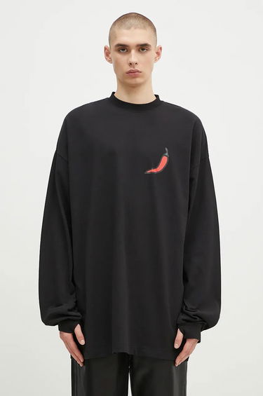 Tričko 032C Office Fruit Oversized Longsleeve T-shirt Čierna | F24.URC.0271.050, 0