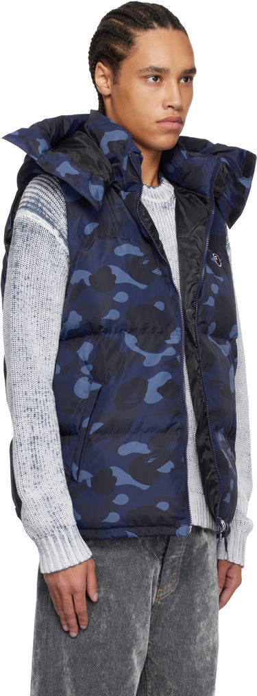 Vesta BAPE A Bathing Ape Camo Down Vest Modrá | 001DNK801005M, 1