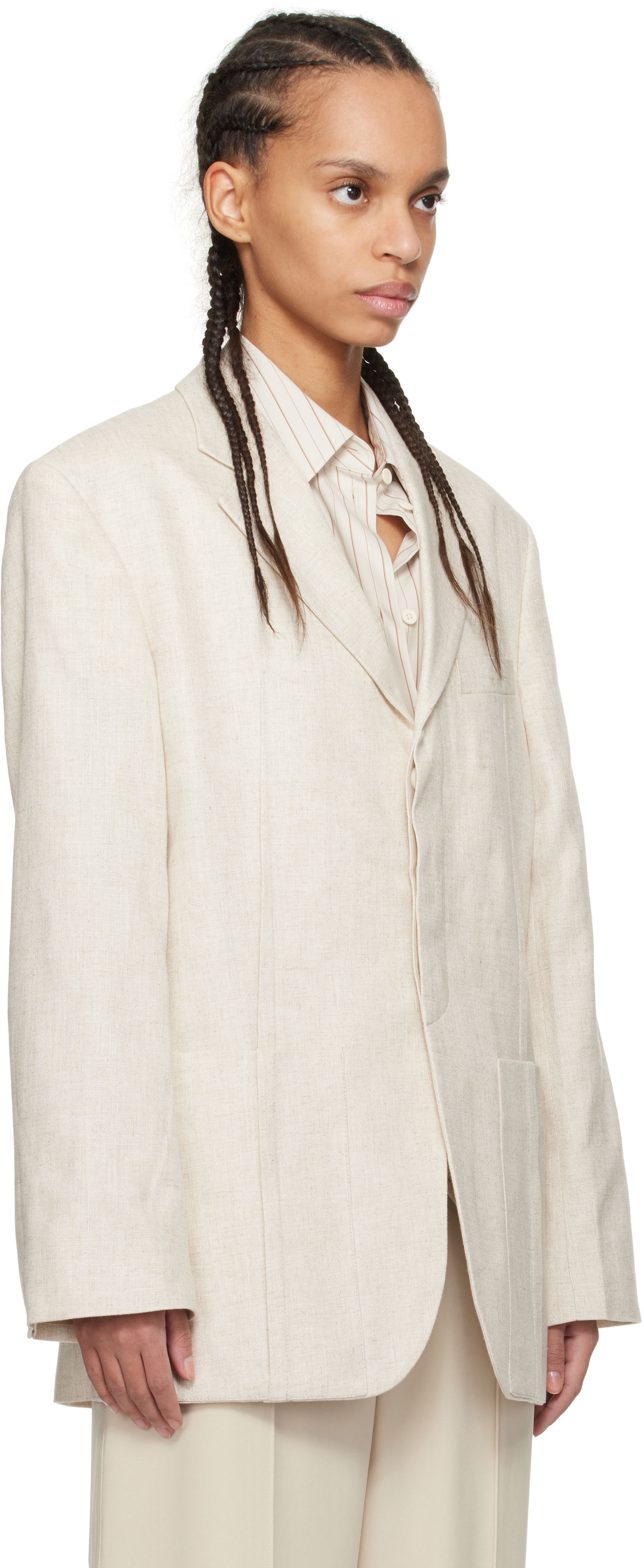 Kabáty Jacquemus Le Chouchou 'La Veste D'Homme' Béžová | 22E213JA101-1358, 1