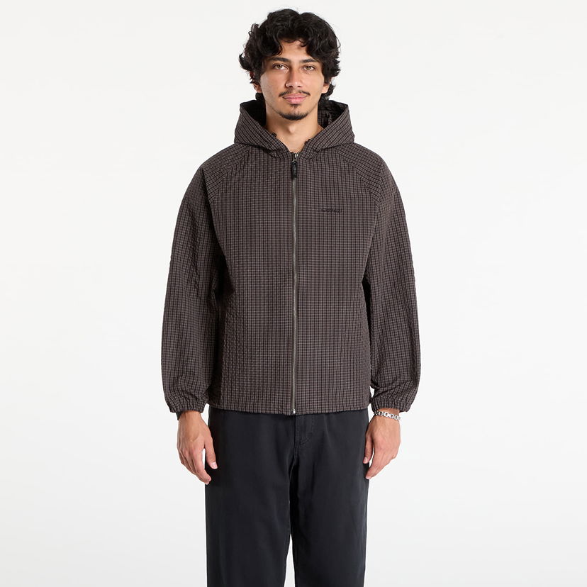 Bunda GRAMICCI Gramicci Northside Plaid Hooded Jacket Hnedá | G5FM-J009 DEEP BROWN