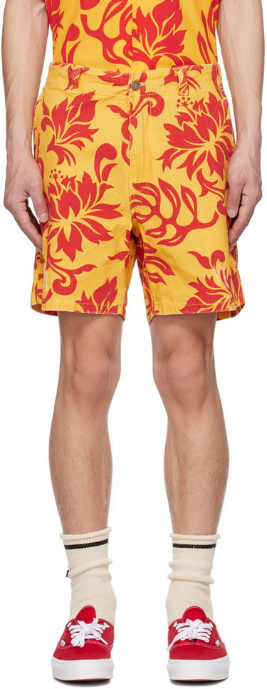 Šortky ERL Graphic Print Cotton Shorts Žltá | ERL06P002, 0