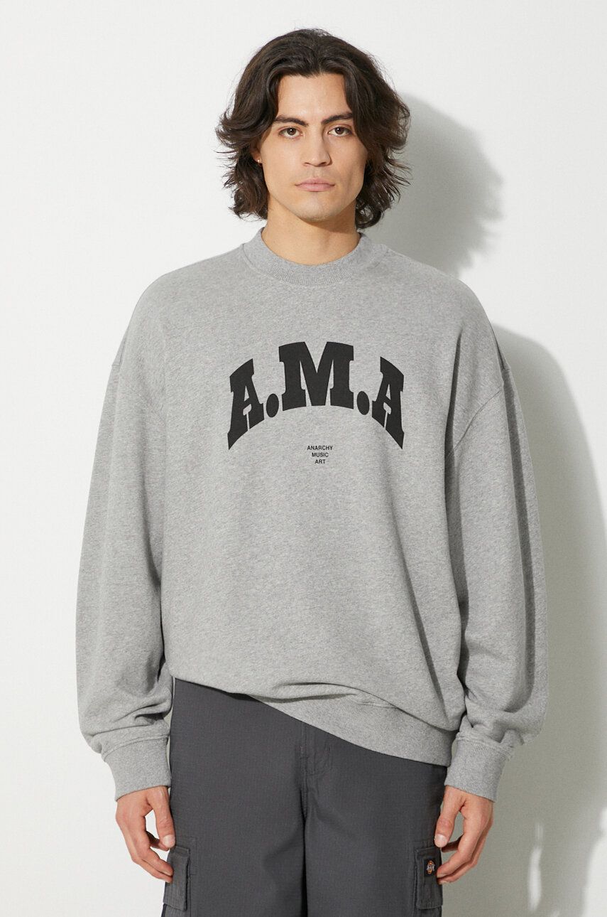Mikina Marcelo Burlon Ama Comfort Crewneck Sweatshirt Šedá | CMBA097F24FLE0030810, 0
