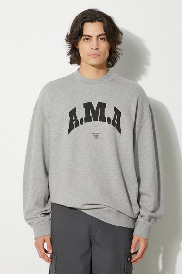 Mikina Marcelo Burlon Ama Comfort Crewneck Sweatshirt Šedá | CMBA097F24FLE0030810, 0
