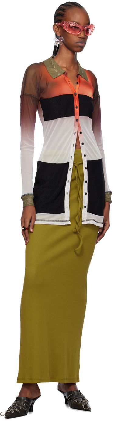 Sukňa Ottolinger Ottolinger Rib Maxi Skirt Zelené | 408002, 3