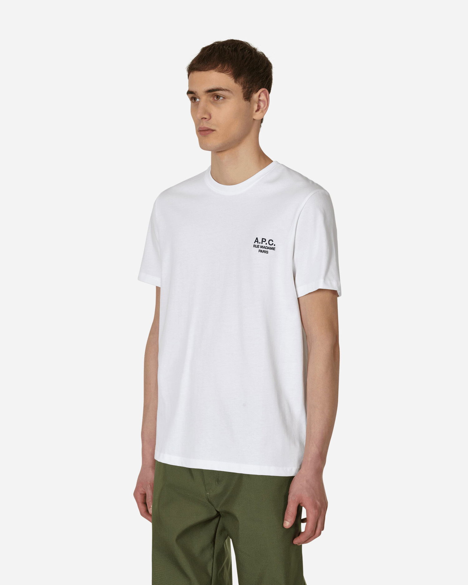 Tričko A.P.C. Raymond Embroidered Logo Tee Biela | COEZC-H26840-AAB, 1