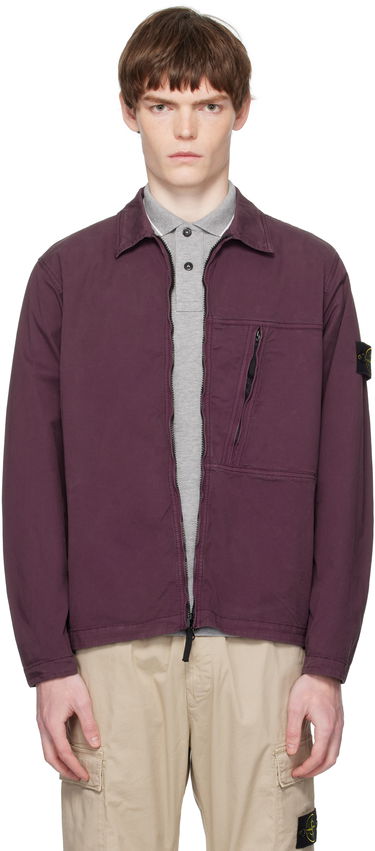Bunda Stone Island Supima Cotton Twill Stretch-TC Jacket Vínová | K2S15 1200003 S0010, 0