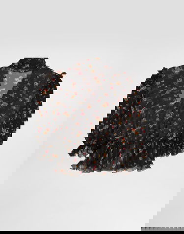 Košeľa Dolce & Gabbana Dolce & Gabbana Small Floral-print Chiffon Top 46 Rôznofarebný | F7BG5TIS10VHN5XT, 0