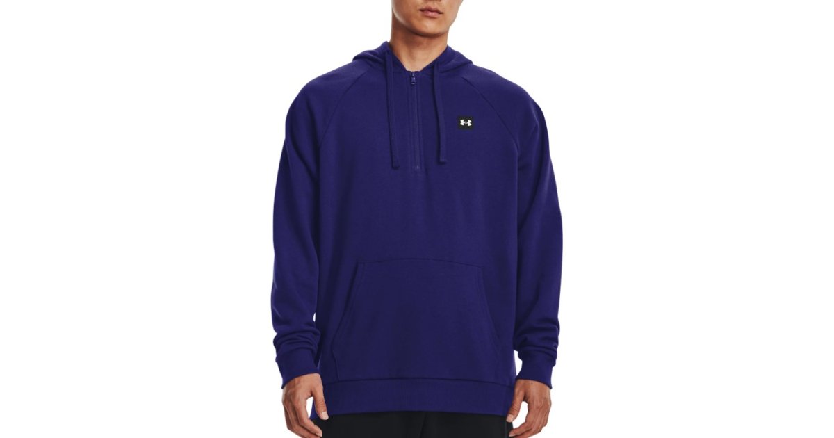 Mikina Under Armour Rival Fleece 1/2 Zip Hoodie Navy | 1373371-468, 1