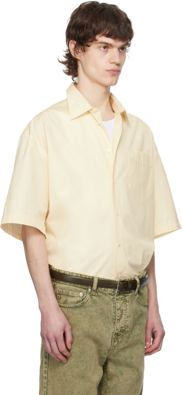 Košeľa AMI AMI Paris Boxy Fit Cotton Short Sleeve Shirt Žltá | HSH240.CO0076, 1
