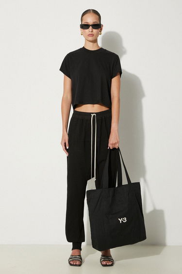 Tričko Rick Owens Cropped Small Level T-Shirt Čierna | DS02D2207.RN, 1
