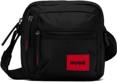 Taška cez rameno BOSS HUGO Logo Patch Crossbody Bag Čierna | 50535643, 0
