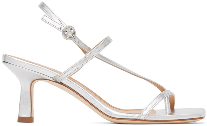 Doplnky Aeyde Aeyde Elise Heeled Sandals Metalická | A11-HS-ASTS65CI-0121-920-007