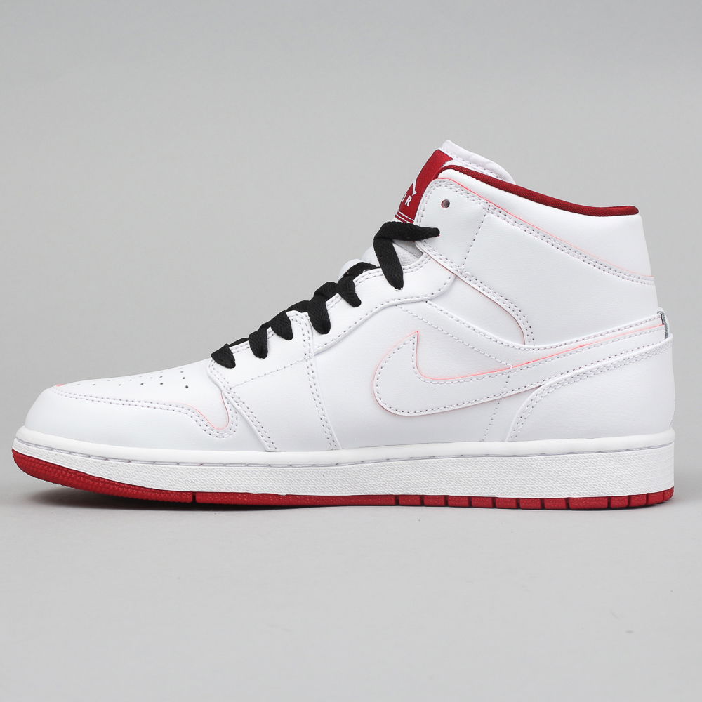 Tenisky a topánky Jordan Air Jordan 1 Retro Mid "White Gym Red" Biela | 554724-103, 0