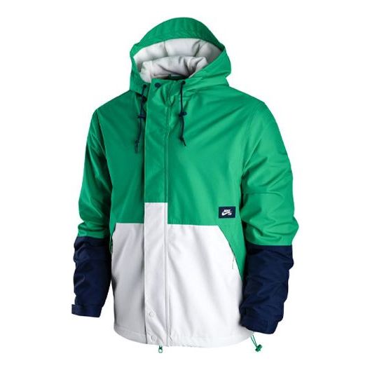 Vetrovka Nike SB SB Storm-FIT Woven Fleece Colorblock Skateboard Hooded Jacket Zelené | DH2626-310, 0