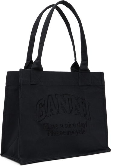 Tote bag GANNI GANNI Large Easy Tote Bag Čierna | A5577, 2