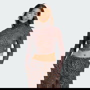 Leopard Print Long Sleeve Crop Top