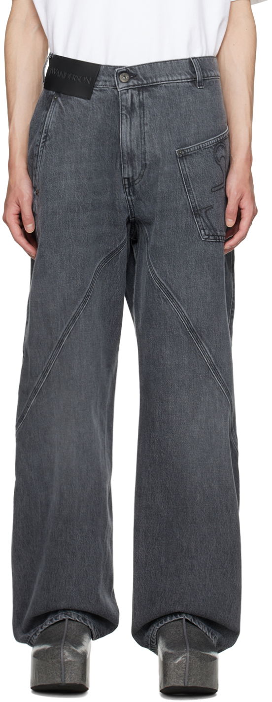 Džínsy JW Anderson JW Anderson Twisted Workwear Jeans Šedá | DT0068-PG1195, 0