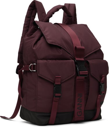 Batoh GANNI GANNI Tech Backpack Vínová | A6466, 3