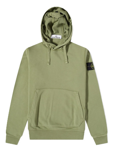Mikina Stone Island Garment Dyed Popover Hoodie Zelené | 101564151-V0055