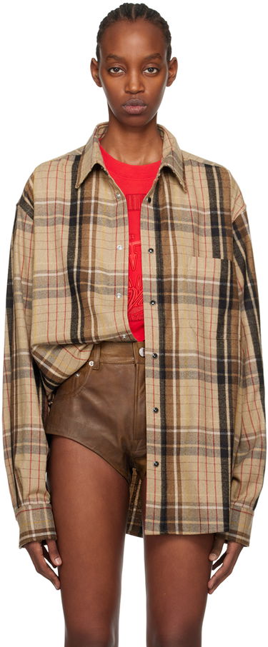 Košeľa VETEMENTS VTMNTS Check Flannel Shirt Béžová | VL20SH240C, 0