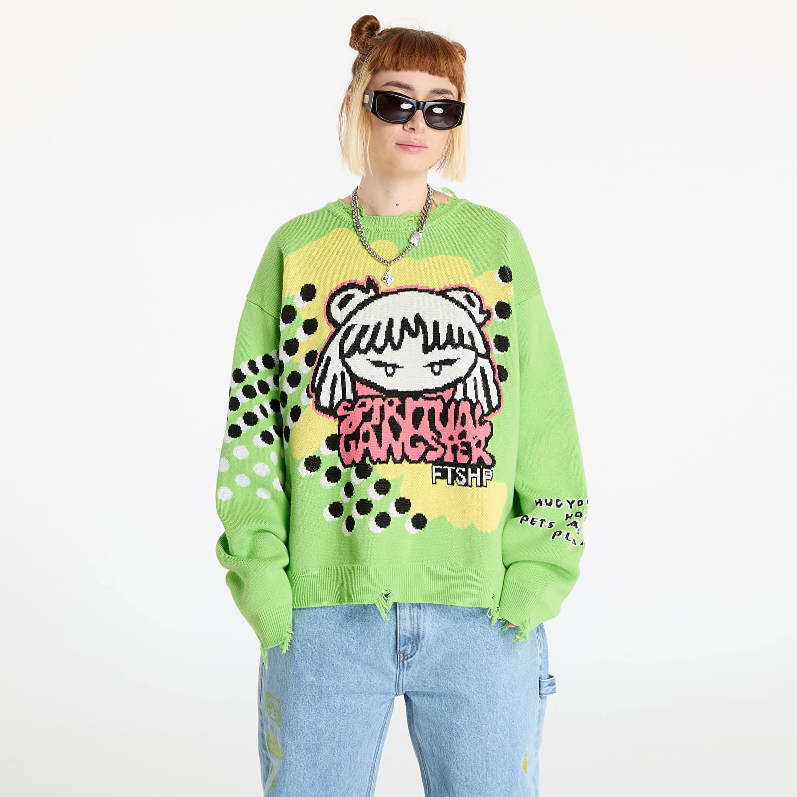 Spiritual Gangster Graphic Knit Sweater