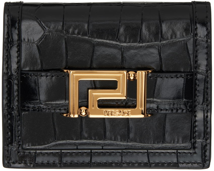 Peňaženka Versace Croc Greca Goddess Wallet Čierna | 1008832_1A08724, 0