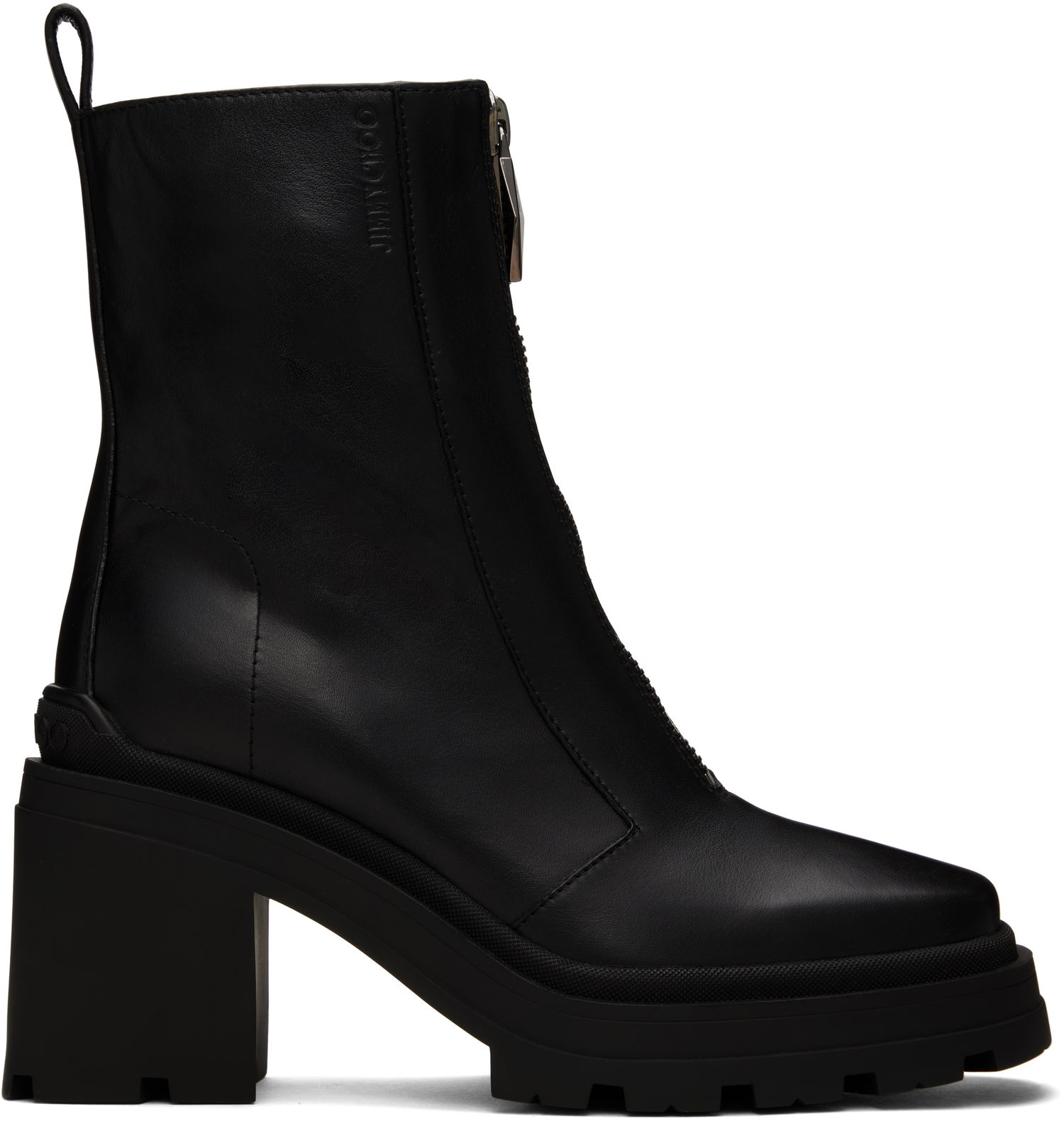 Starostlivosť o obuv Jimmy Choo Jimmy Choo Eugenie 80 Leather Boots Čierna | EUGENIE 80 SQM, 0