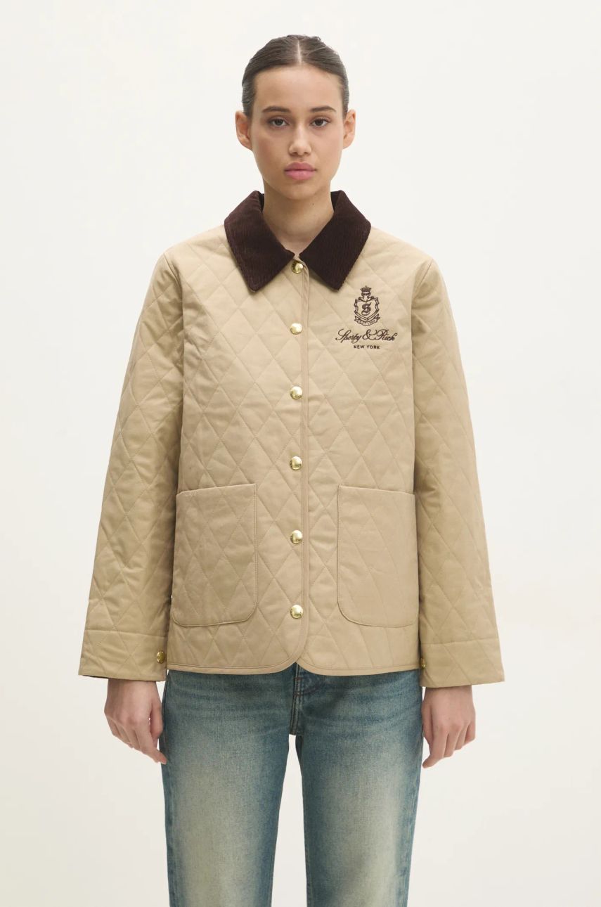 Bunda Sporty & Rich Sporty & Rich Vendome Quilted Jacket Béžová | OW008512205BE01, 0