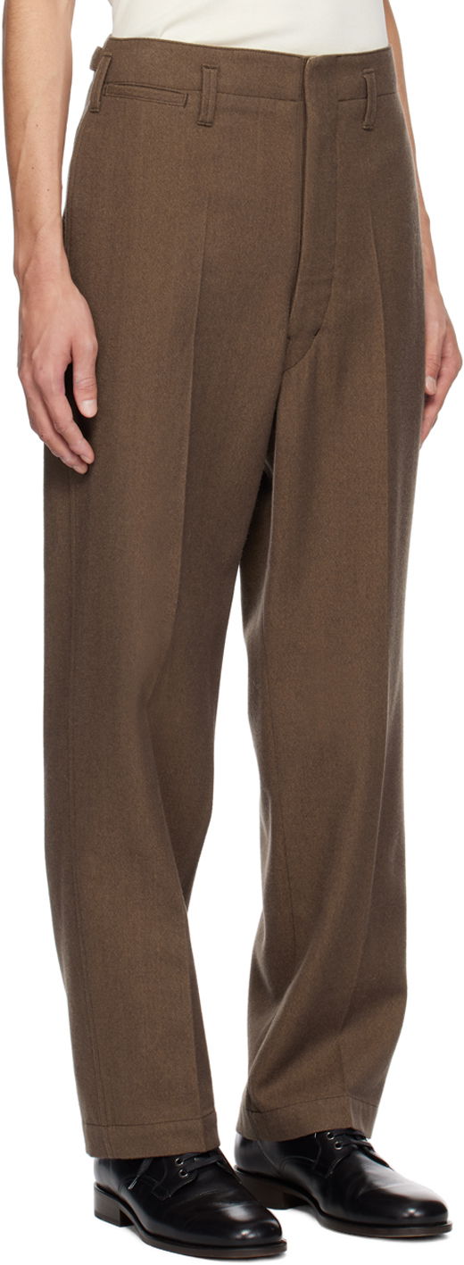 Nohavice LEMAIRE LEMAIRE Maxi Trousers Hnedá | PA1048 LF1108, 1