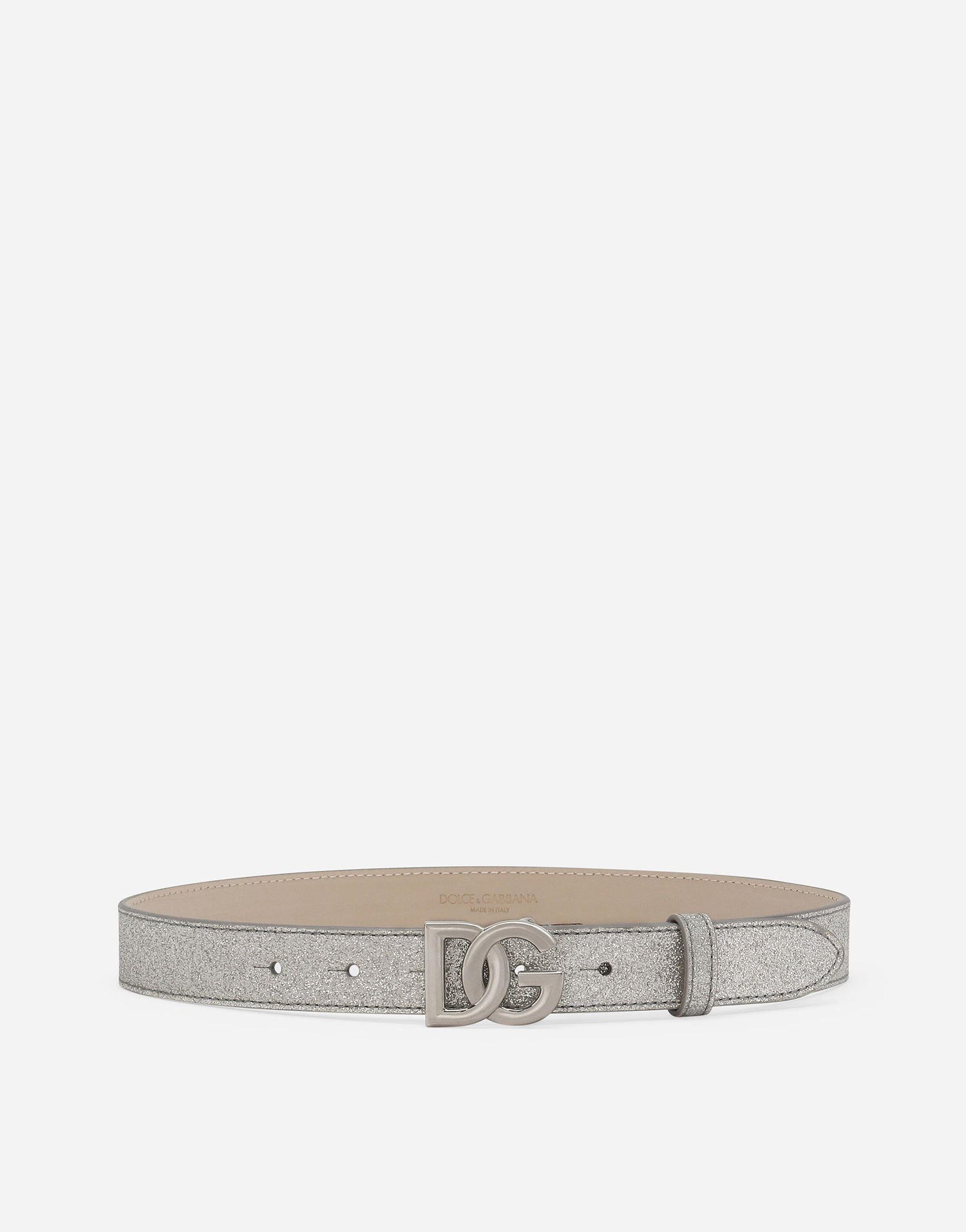 Opasok Dolce & Gabbana Dolce & Gabbana Glittery Fabric Belt Metalická | EE0068AF22080998, 0