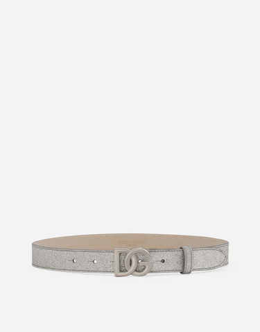 Opasok Dolce & Gabbana Dolce & Gabbana Glittery Fabric Belt Metalická | EE0068AF22080998, 0