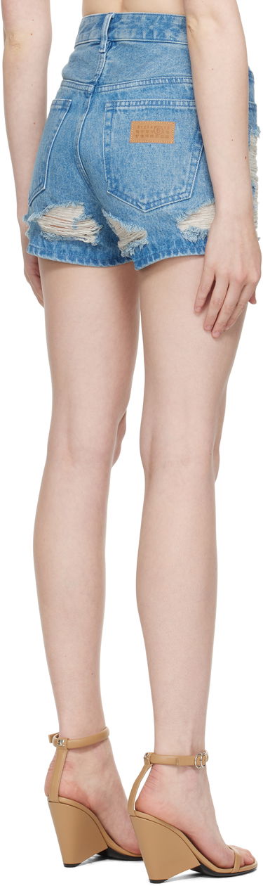 Šortky Maison Margiela MM6 Maison Margiela Distressed Denim Shorts Modrá | S62MU0069 M30018, 2