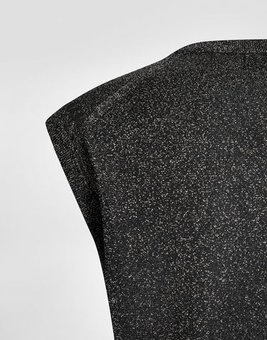 Tielko Dolce & Gabbana Dolce & Gabbana Metallic Viscose Tank Top Čierna | FXT74TJGMCES8001, 2