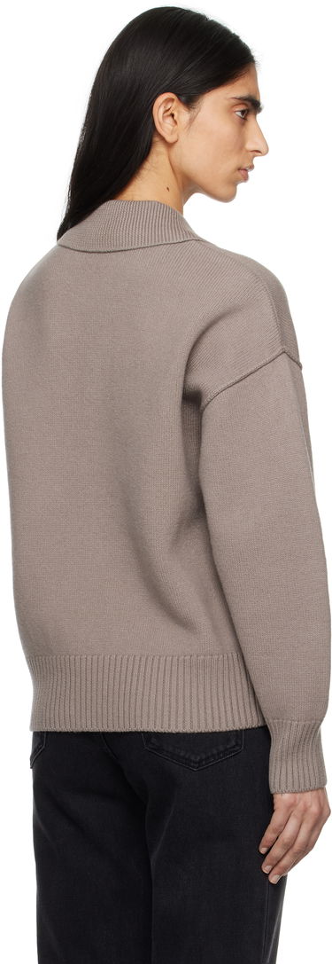 Sveter AMI AMI Paris ADC Polo Sweater Hnedá | UPL390.KN0090-0957, 3