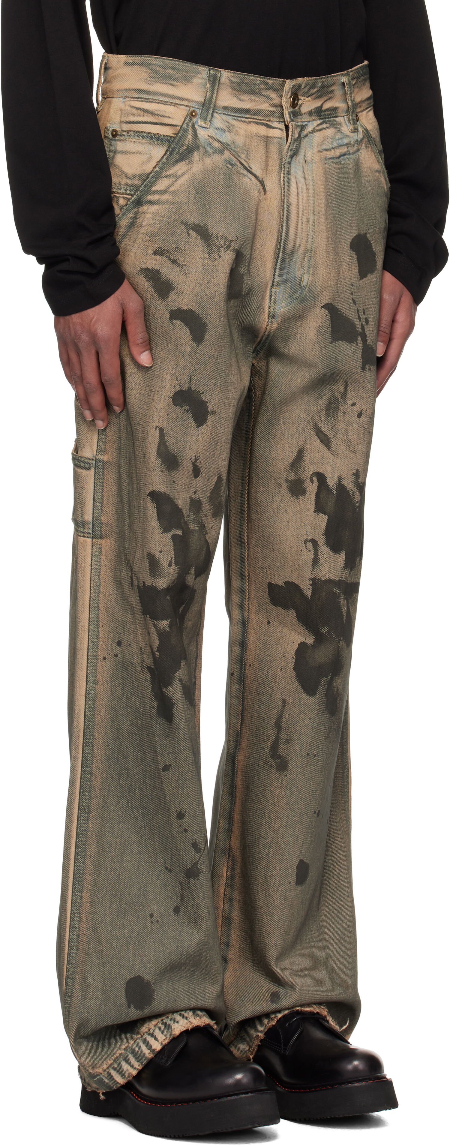Džínsy We11done We11done Carpenter Jeans Zelené | WD-DP3-24-338-M-BG, 1