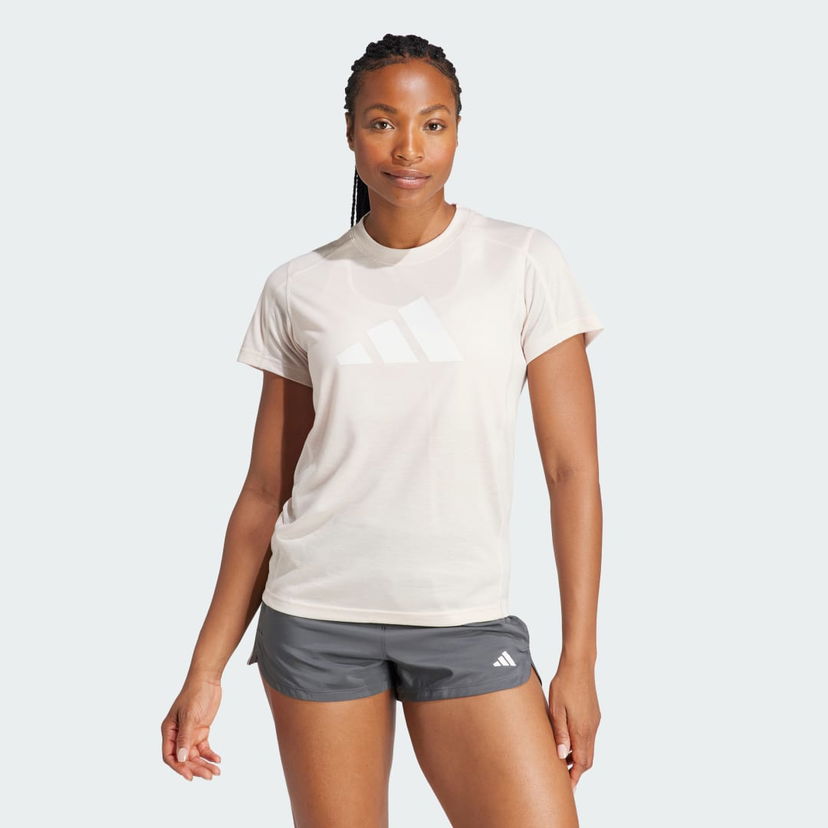 Tričko adidas Performance Train Essentials Big Performance Logo Training T-Shirt Béžová | IT0547