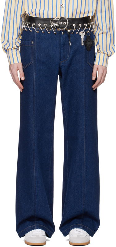 Džínsy Chopova Lowena Exclusive Blue Wide Leg Jeans Navy | 8206M, 0